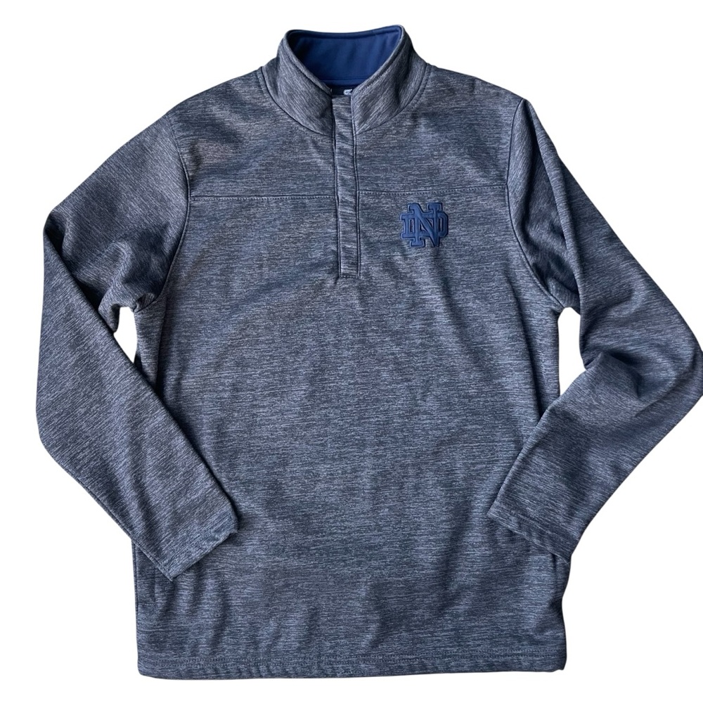 Colosseum Athletics Men’s Notre Dame Irish  1/4 Pullover Size Medium Gray